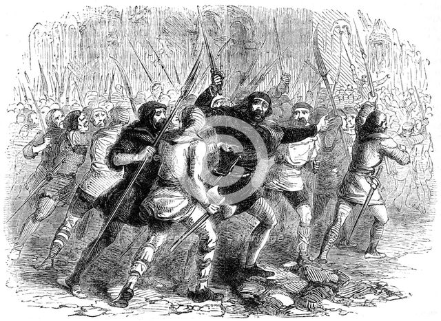 Revolt of the citizens of London against Matilda, 1141. Artist: Unknown