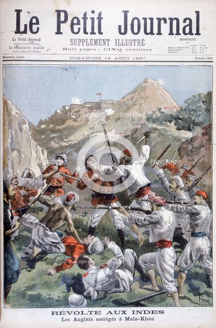 Revolt on the North-West Frontier, the British besieged at Malakand, India, 1897. Creator: Oswaldo Tofani.