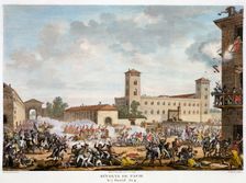 Revolt at Pavia, Italy 7 Prairial, Year 4 (May 1796). Creator: Jacques Joseph Coiny