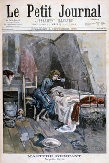 Revolte of the blind men in a hospice, France, 1904