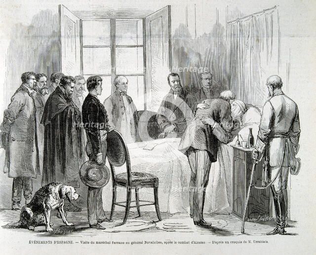Revolution 1868, visit of Marshal Serrano to General Novaliches after the Battle of Alcolea, (186…