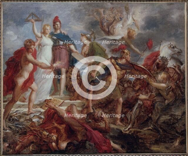 Revolutionary allegory: Freedom, Equality and Civilization rejecting despotism, c1789-1799. Creator: Unknown.