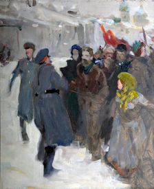 Revolutionary Demonstration 1906. Creator: Serov, Valentin Alexandrovich (1865-1911)