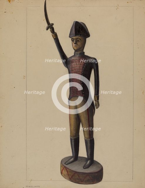 Revolutionary Soldier, 1935/1942. Creator: Mina Lowry.