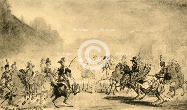 'Revue du Quintidi', 1800 or 1801, (1921). Creators: Jean-Baptiste Isabey, Carle Vernet.