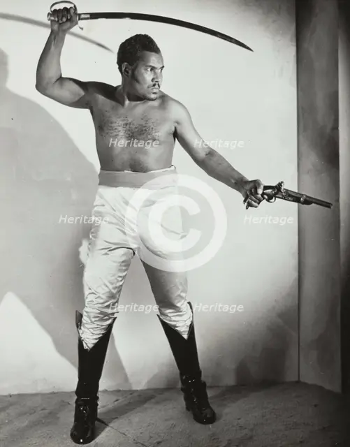 Rex Ingram, shirtless, 1938. Creator: Unknown.