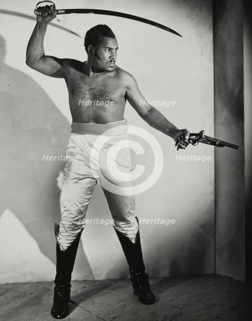 Rex Ingram, shirtless, 1938. Creator: Unknown.