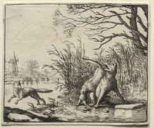 Reynard the Fox: A New Accusation by the Wolf. Creator: Allart van Everdingen (Dutch, 1621-1675)