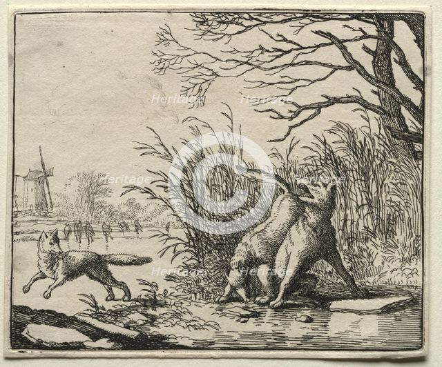 Reynard the Fox: A New Accusation by the Wolf. Creator: Allart van Everdingen (Dutch, 1621-1675).