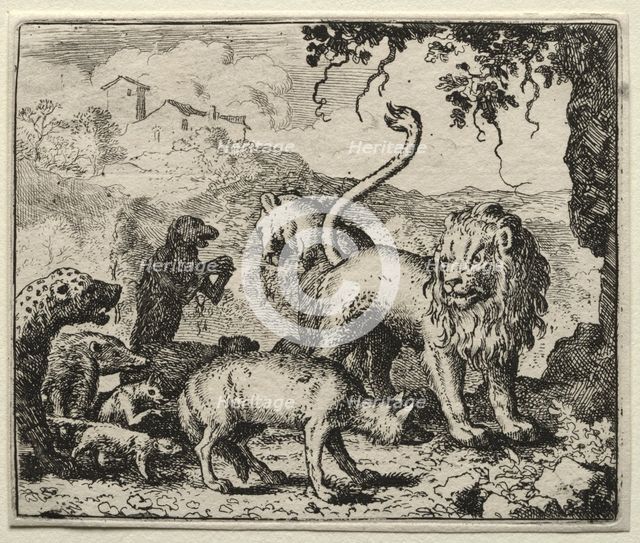 Reynard the Fox: First Complaint of the Wolf. Creator: Allart van Everdingen (Dutch, 1621-1675).