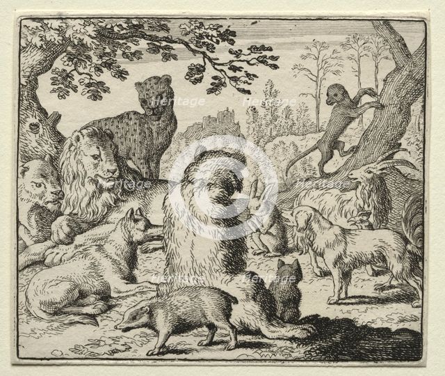 Reynard the Fox: Lion Orders Search for Reynard. Creator: Allart van Everdingen (Dutch, 1621-1675).