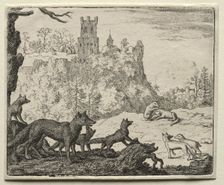 Reynard the Fox: Reynard and the Badger Depart for Court. Creator: Allart van Everdingen (Dutch, 1621-1675)