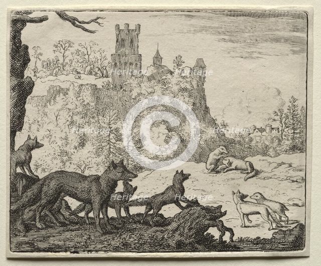 Reynard the Fox: Reynard and the Badger Depart for Court. Creator: Allart van Everdingen (Dutch, 1621-1675).