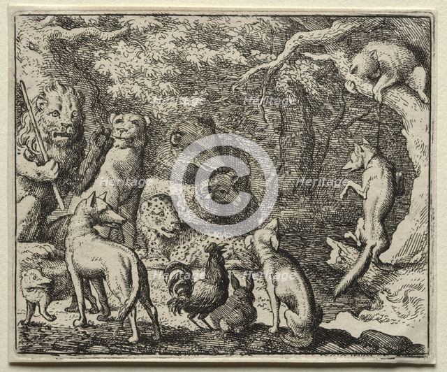 Reynard the Fox: Reynard Asks Permission to Confess. Creator: Allart van Everdingen (Dutch, 1621-1675).