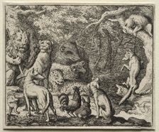 Reynard the Fox: Reynard Asks Permission to Confess. Creator: Allart van Everdingen (Dutch, 1621-1675)