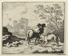 Reynard the Fox: Reynard Sends a Packet to the Lion. Creator: Allart van Everdingen (Dutch, 1621-1675)