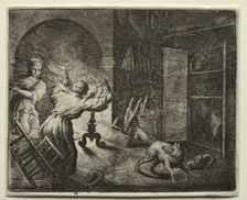 Reynard the Fox: Reynard Steals a Capon. Creator: Allart van Everdingen (Dutch, 1621-1675)