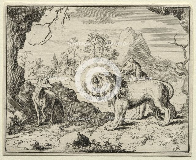 Reynard the Fox: Reynard Tells of Hidden Treasure. Creator: Allart van Everdingen (Dutch, 1621-1675).