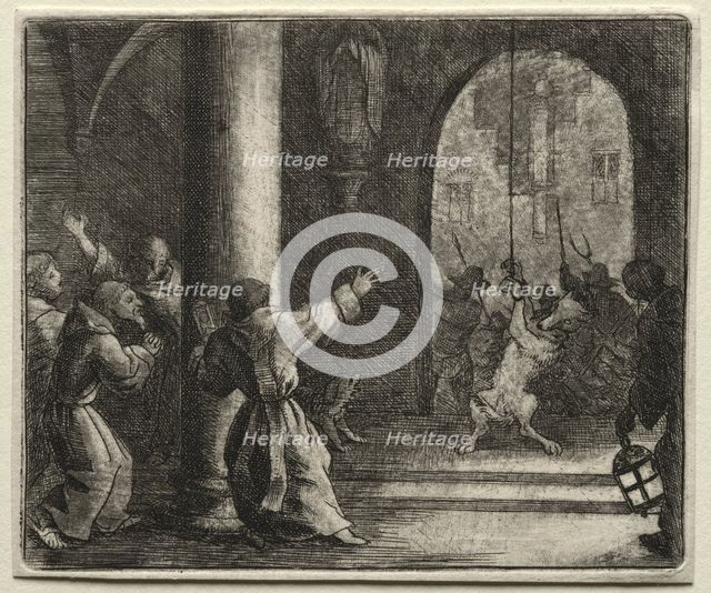 Reynard the Fox: Reynard Tricks the Wolf. Creator: Allart van Everdingen (Dutch, 1621-1675).