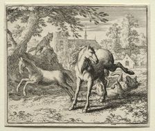 Reynard the Fox: Reynard Tricks the Wolf. Creator: Allart van Everdingen (Dutch, 1621-1675)