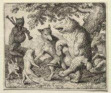 Reynard the Fox: The Wolf and the Bear Celebrate Their Freedom. Creator: Allart van Everdingen (Dutch, 1621-1675)