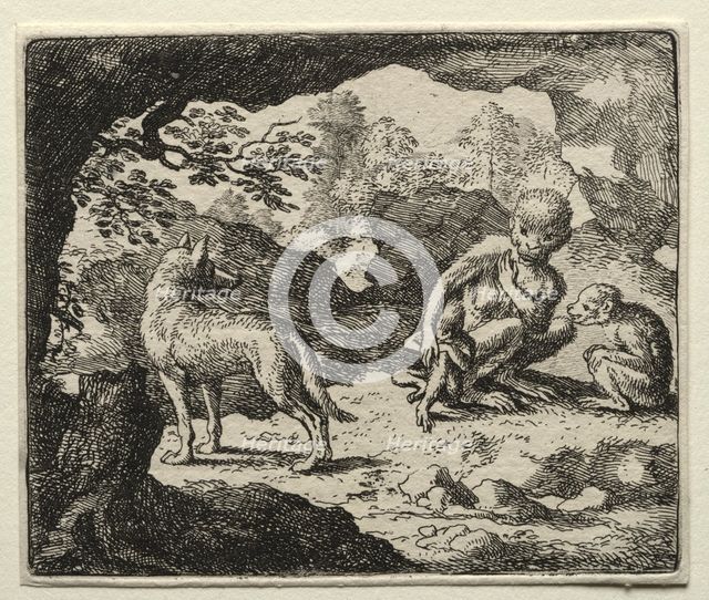 Reynard the Fox: The Wolf in the Monkey's Den. Creator: Allart van Everdingen (Dutch, 1621-1675).
