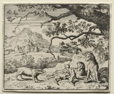 Reynard the Fox: The Badger Calls Reynard to Court. Creator: Allart van Everdingen (Dutch, 1621-1675)
