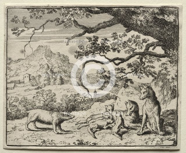 Reynard the Fox: The Badger Calls Reynard to Court. Creator: Allart van Everdingen (Dutch, 1621-1675).