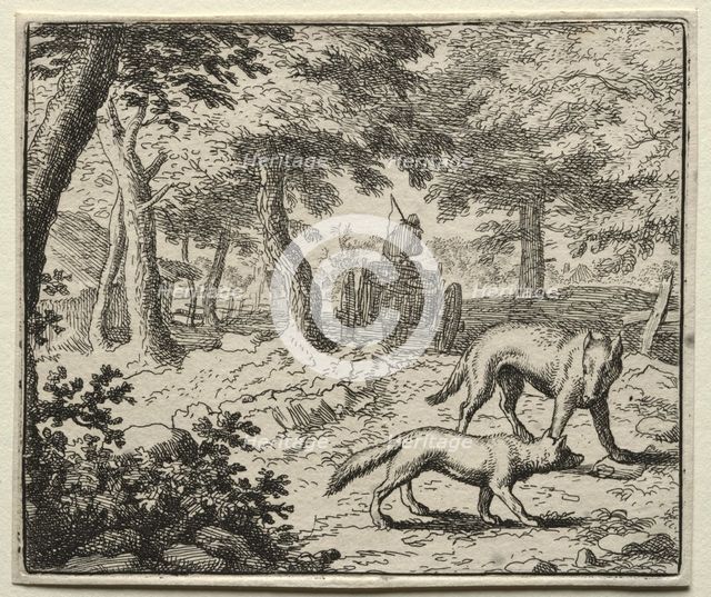 Reynard the Fox: The Badger's Defense of Reynard. Creator: Allart van Everdingen (Dutch, 1621-1675).