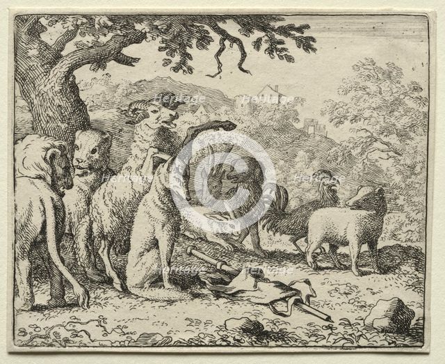 Reynard the Fox: The Benediction Given to Reynard. Creator: Allart van Everdingen (Dutch, 1621-1675).