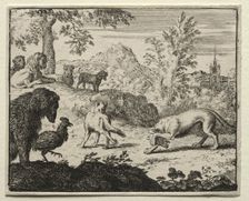 Reynard the Fox: The Combat Between Reynard and the Wolf. Creator: Allart van Everdingen (Dutch, 1621-1675)