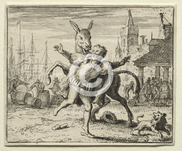 Reynard the Fox: The Jealous Ass. Creator: Allart van Everdingen (Dutch, 1621-1675).