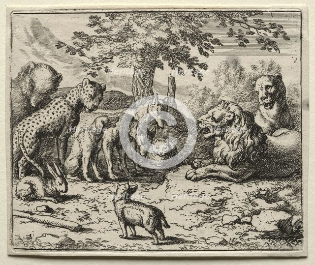 Reynard the Fox: The Lion's Council. Creator: Allart van Everdingen (Dutch, 1621-1675).