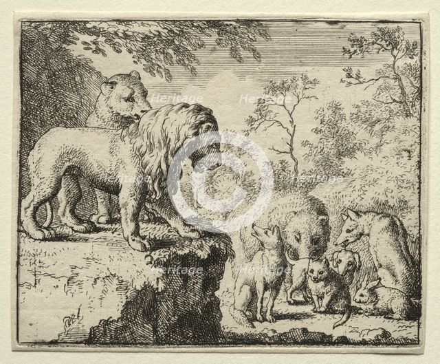 Reynard the Fox: The Pardon of Reynard. Creator: Allart van Everdingen (Dutch, 1621-1675).