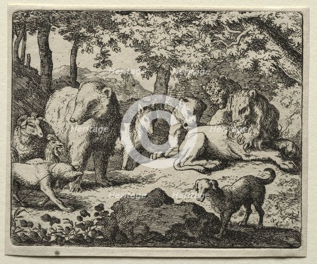 Reynard the Fox: The Suspension of the Sentence. Creator: Allart van Everdingen (Dutch, 1621-1675).