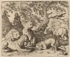 Reynard Winds His Tale and Wrongs His Father, probably c. 1645/1656. Creator: Allart van Everdingen