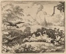 Reynard and the Crows, probably c. 1645/1656. Creator: Allart van Everdingen