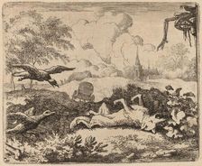 Reynard and the Crows, probably c. 1645/1656. Creator: Allart van Everdingen