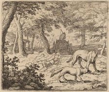 Reynard and the Wolf before the Fish Cart, probably c. 1645/1656. Creator: Allart van Everdingen