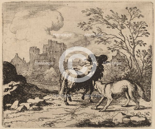 Reynard Asks the Ram to Deliver a Document, probably c. 1645/1656. Creator: Allart van Everdingen.