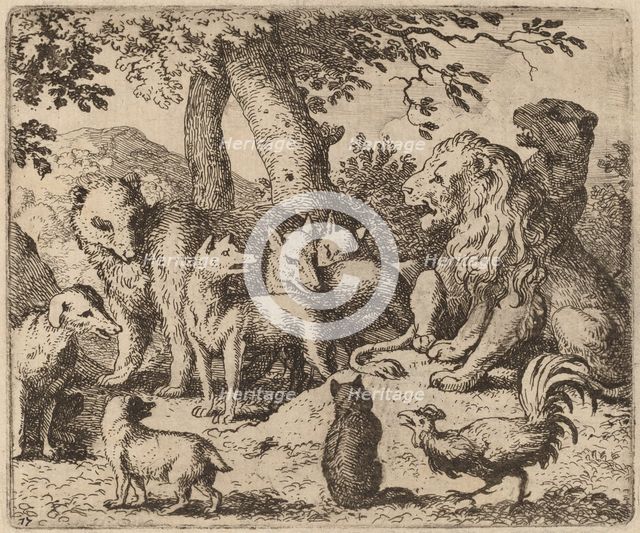 Reynard Attempts to Clear Himself, probably c. 1645/1656. Creator: Allart van Everdingen.