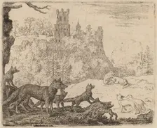 Reynard Departs with the Badger, probably c. 1645/1656. Creator: Allart van Everdingen