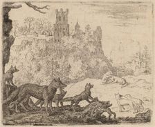 Reynard Departs with the Badger, probably c. 1645/1656. Creator: Allart van Everdingen