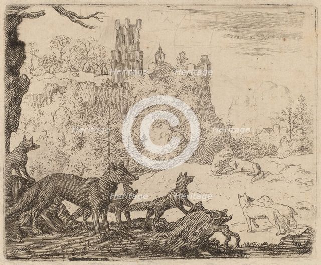 Reynard Departs with the Badger, probably c. 1645/1656. Creator: Allart van Everdingen.