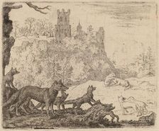 Reynard Departs with the Badger, probably c. 1645/1656. Creator: Allart van Everdingen