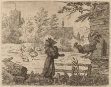 Reynard Disguised as a Monk, probably c. 1645/1656. Creator: Allart van Everdingen