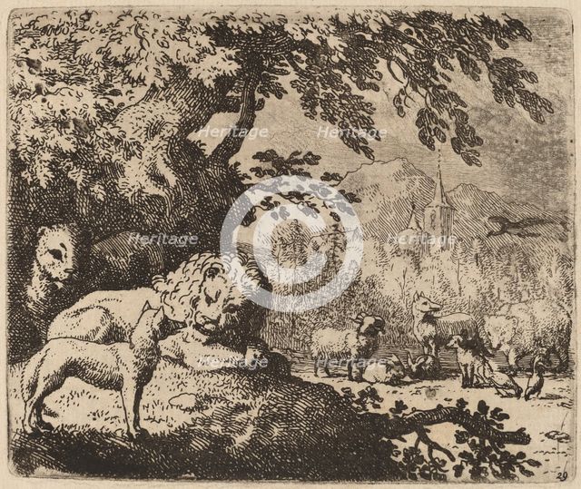 Reynard in Council with the Lion and Lioness, probably c. 1645/1656. Creator: Allart van Everdingen.