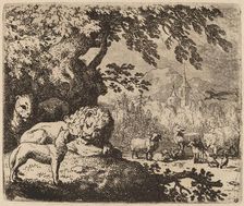 Reynard in Council with the Lion and Lioness, probably c. 1645/1656. Creator: Allart van Everdingen