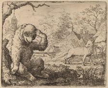 Reynard Mocks the Woeful Bear, probably c. 1645/1656. Creator: Allart van Everdingen