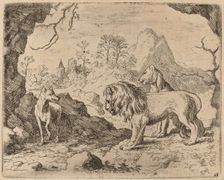 Reynard Promises to Reveal the Hidden Treasure, probably c. 1645/1656. Creator: Allart van Everdingen